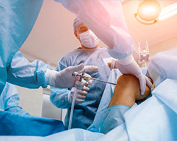 Orthopedic surgery services image with Health Trawell logo.